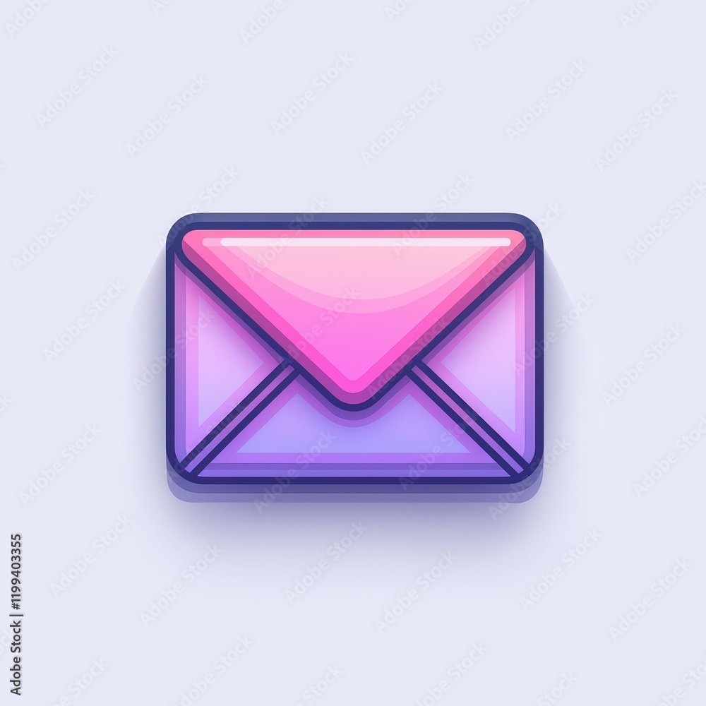 Colorful Gradient Envelope Icon Modern Communication Digital Mail Messaging App Symbol Colorful Gradient Envelope Icon Modern Communication Digital Mail Messaging App Symbol