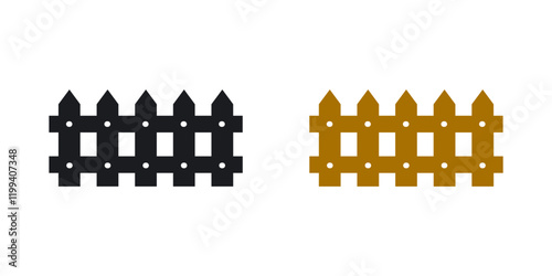 Yard icon in black and color style