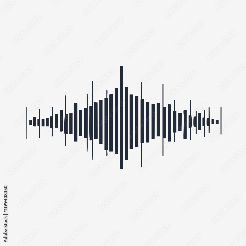 Abstract Soundwave Graphic Vector Illustration. Vector Image Abstract Soundwave Graphic Vector Illustration. Vector Image