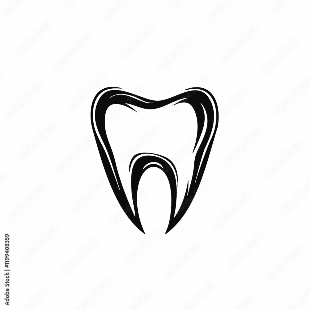 Abstract Tooth Icon Design Element. Vector Image Abstract Tooth Icon Design Element. Vector Image