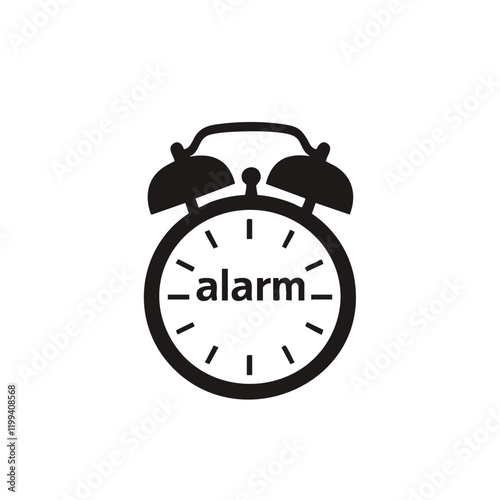 Alarm Clock Icon Design Graphic Illustration. Vector Image