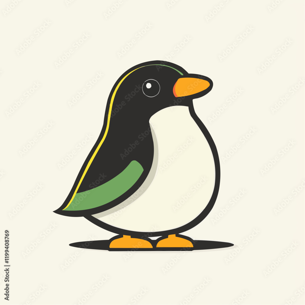 Cartoon Penguin Illustration. Vector Image Cartoon Penguin Illustration. Vector Image