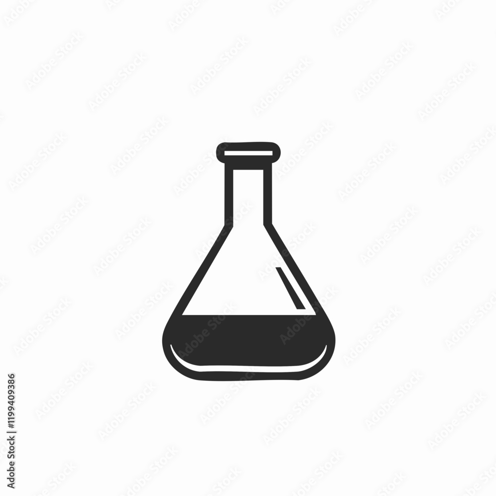 Erlenmeyer Flask Icon Vector Illustration. Vector Image Erlenmeyer Flask Icon Vector Illustration. Vector Image