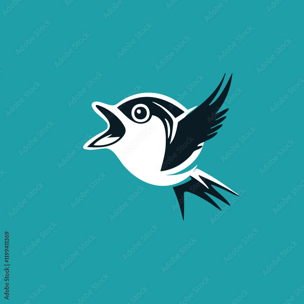 Stylized Bird in Flight Abstract Avian Design. Vector Image Stylized Bird in Flight Abstract Avian Design. Vector Image