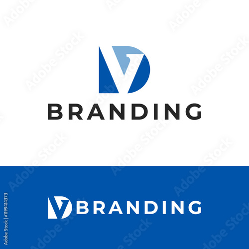 Creative Monogram VD Logo Design for Branding and Business Identity.