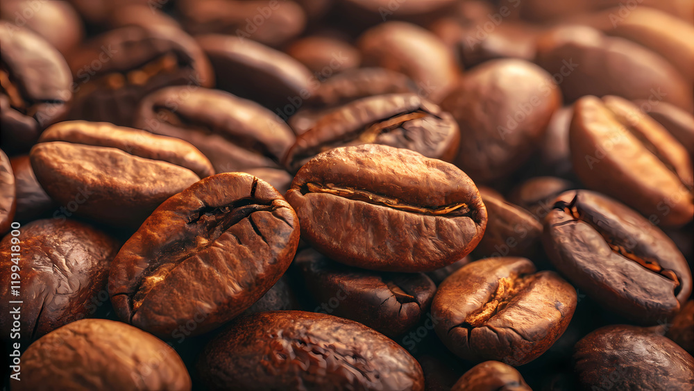 Naklejka premium coffee beans background