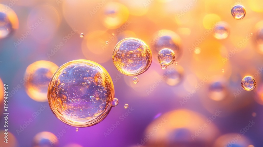 Colorful Soap Bubbles in Sunlight with Soft Out of Focus Background Colorful Soap Bubbles in Sunlight with Soft Out of Focus Background