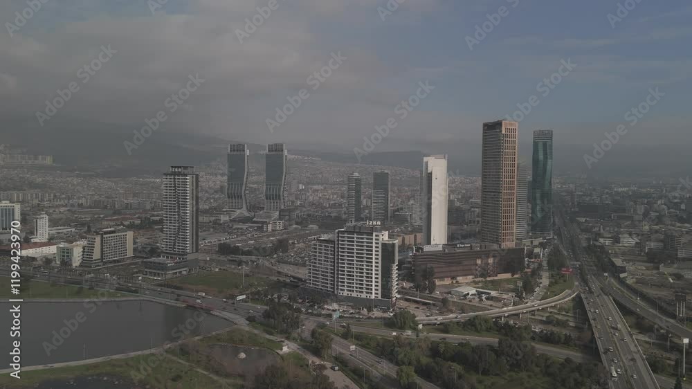 drone view over the city and buildings drone view over the city and buildings