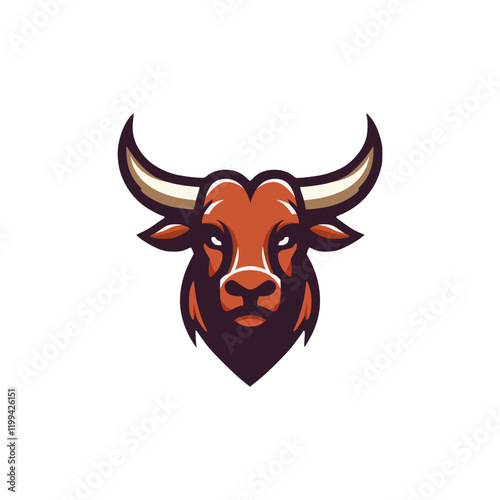 bull head wild animal gaming e sport logo vector illustration template design