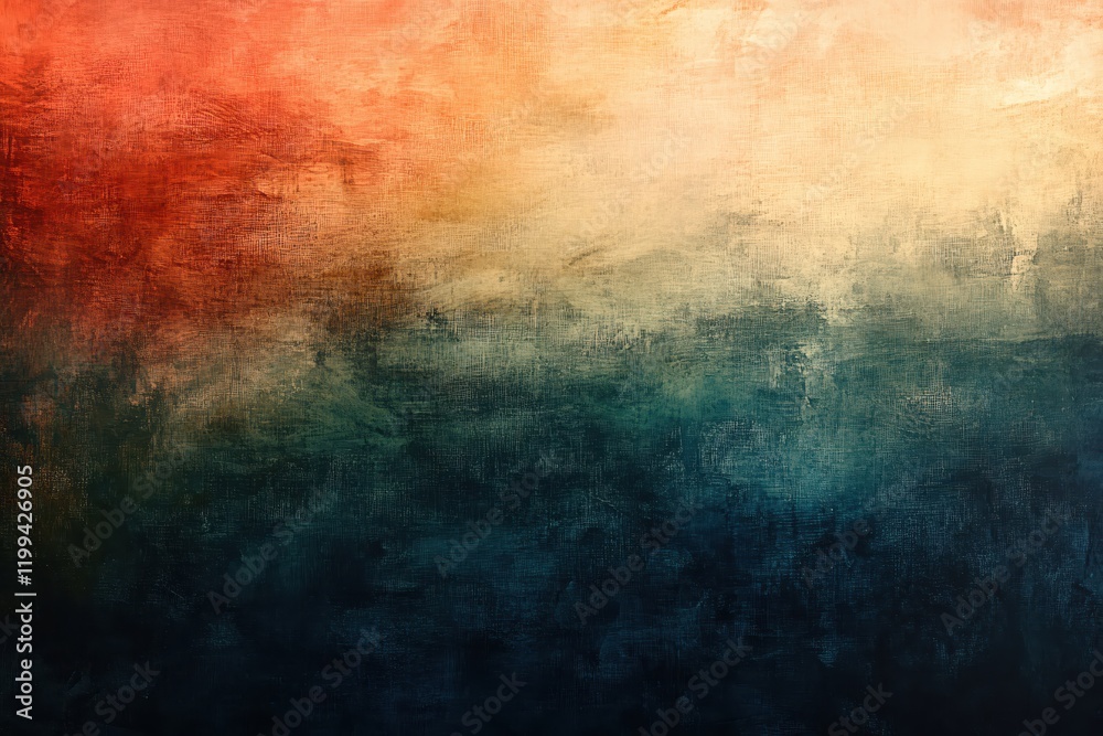 Abstract Painted Texture Warm Orange to Deep Teal Gradient Background Abstract Painted Texture Warm Orange to Deep Teal Gradient Background