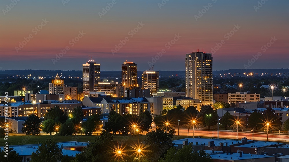 Obraz premium Kitchener, Ontario, Canada Downtown City Skyline