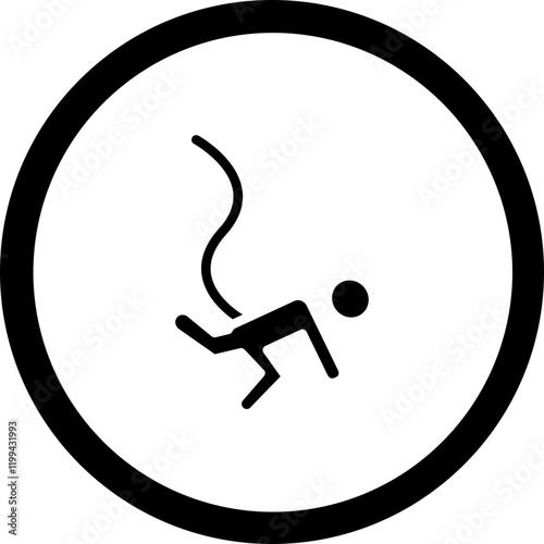 Bungee Jumping Vector Icon Design