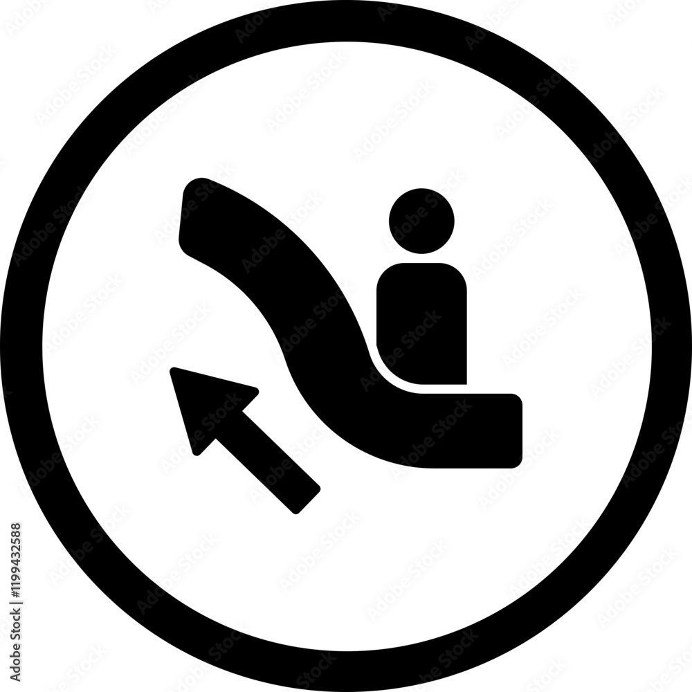Escalator Vector Icon Design Escalator Vector Icon Design