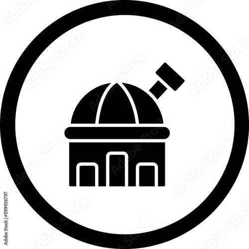 Observatory Vector Icon Design