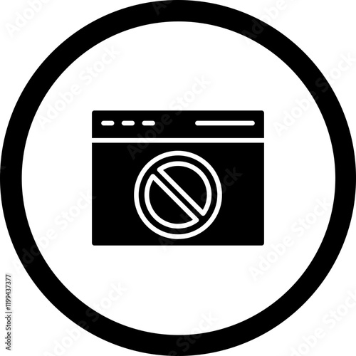 Ad Block Vector Icon Design