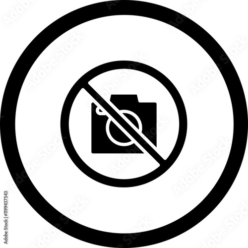 No Camera Vector Icon Design