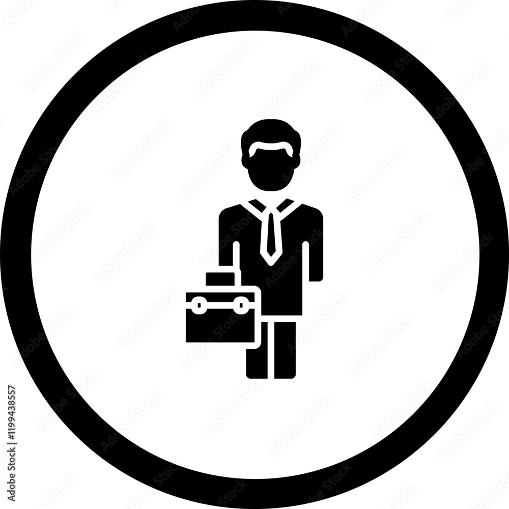 Man Businessman With Suitcase Vector Icon Design Man Businessman With Suitcase Vector Icon Design