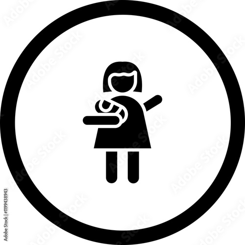Baby Sitter Vector Icon Design