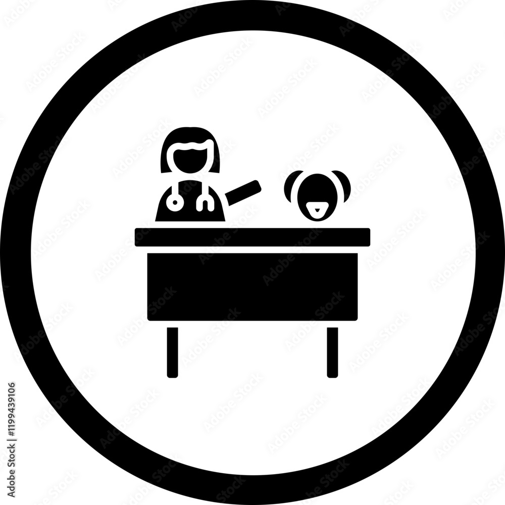 Woman Veterinarian Vector Icon Design Woman Veterinarian Vector Icon Design