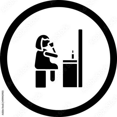 Woman Make up Vector Icon Design