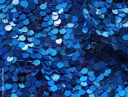 Shimmering glitzy texture with sparkling blue particles