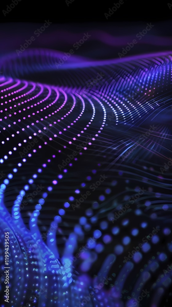 digital technology blue purple audio sound wave dots poster background digital technology blue purple audio sound wave dots poster background