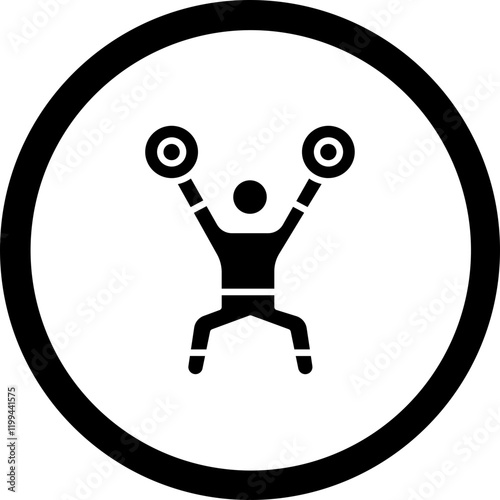 Shoulder Press Vector Icon Design