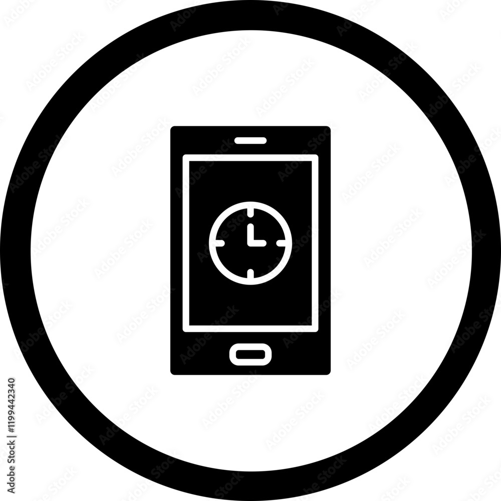 Clock App Vector Icon Design Clock App Vector Icon Design