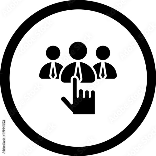 Candidate Selection Vector Icon Design