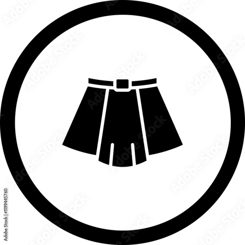 Skirt Vector Icon Design
