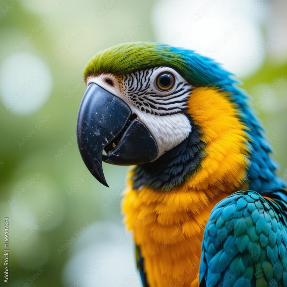 Fototapeta premium blue and yellow macaw
