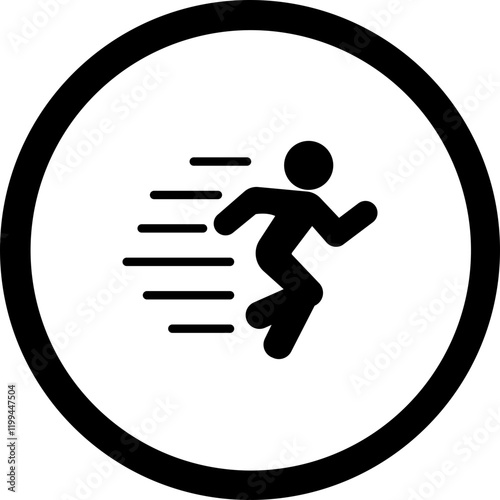 Sprinting Vector Icon Design