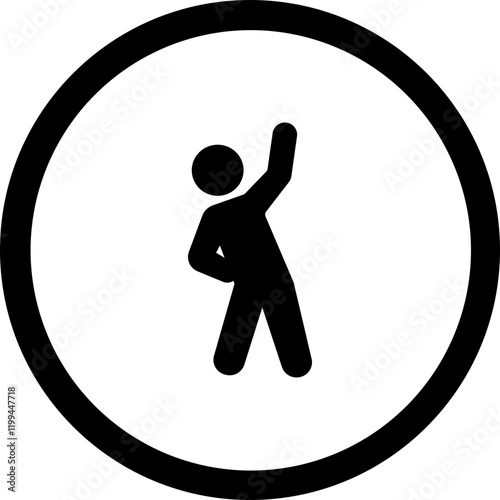 Stretching Vector Icon Design