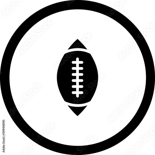 Rugby Vector Icon Design