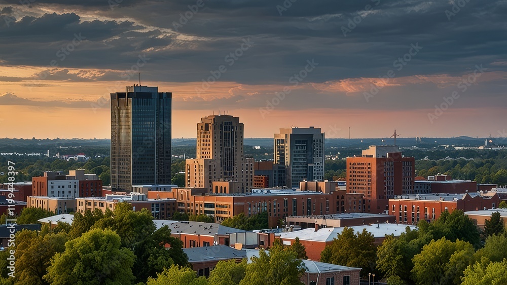 Obraz premium Kitchener, Ontario, Canada Downtown City Skyline
