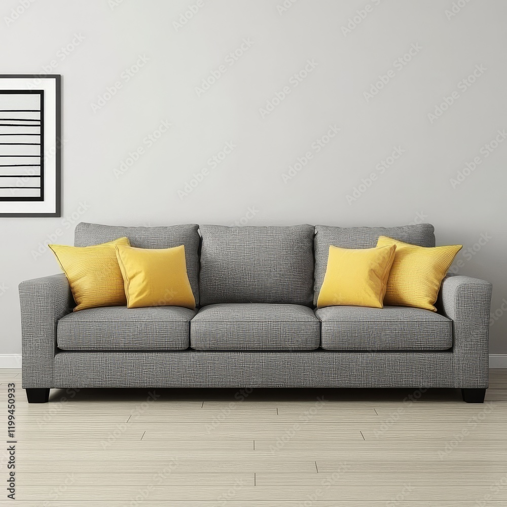 Stylish grey aesthetics in a living space Stylish grey aesthetics in a living space