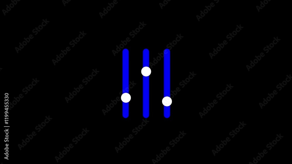 Abstract sound mixer equalizer adjust animation. Sound mixer equalizer adjust animation on black background. Abstract sound mixer equalizer adjust animation. Sound mixer equalizer adjust animation on black background.