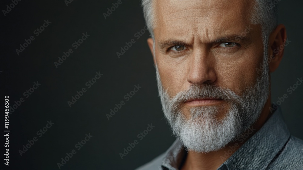 Fototapeta premium Grizzled Actor with Facial Hair
