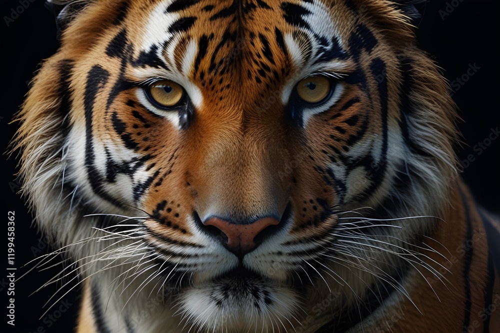 Fototapeta premium Beautiful and colored animals with glasses, tiger Generative AI