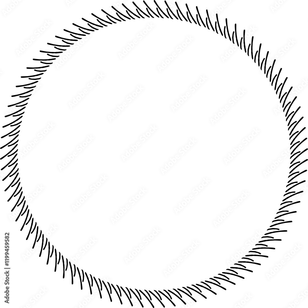 Round frame. Circle Ornamental decorative frame with floral element