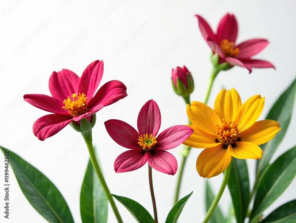 Fototapeta premium Moving Dolly Flower Shots - White Background