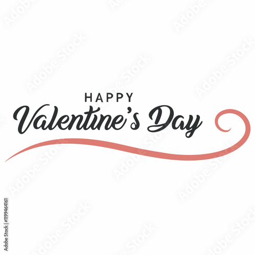 Happy Valentines Day Calligraphy with Elegant Design,Minimalist Happy Valentines Day Typography Design