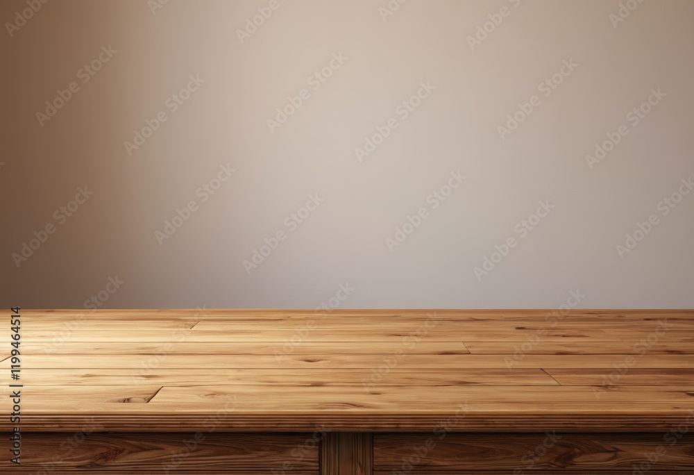 Close-up of a wooden table against a wall at home Close-up of a wooden table against a wall at home
