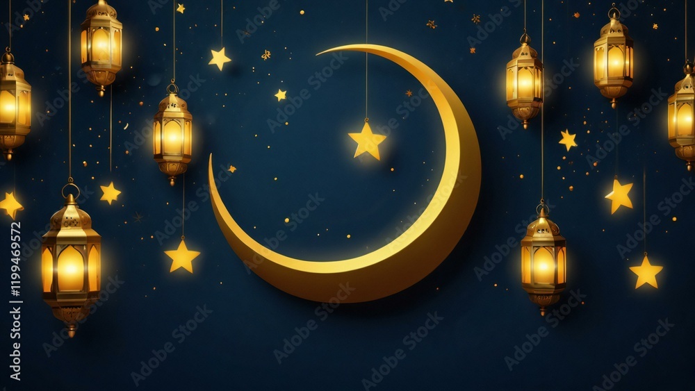 Fototapeta premium eid mubarak greeting card
