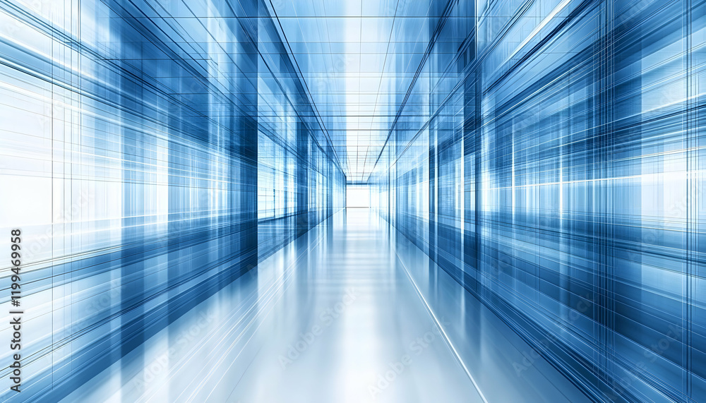 Abstract blue corridor, futuristic architecture, digital rendering, modern design, technology background. Ideal for websites, presentations & tech concepts. Abstract blue corridor, futuristic architecture, digital rendering, modern design, technology background. Ideal for websites, presentations & tech concepts.