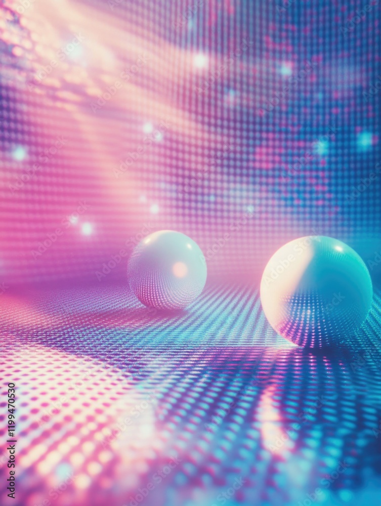 Obraz premium Cyber Space Balloon Theme