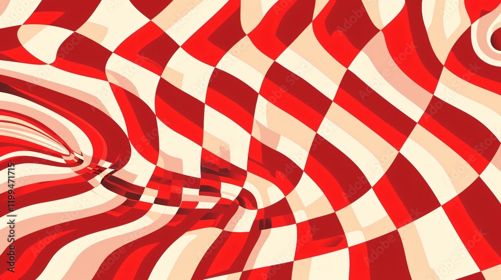 Obraz premium Vibrant Checkered Abstract Vector Background