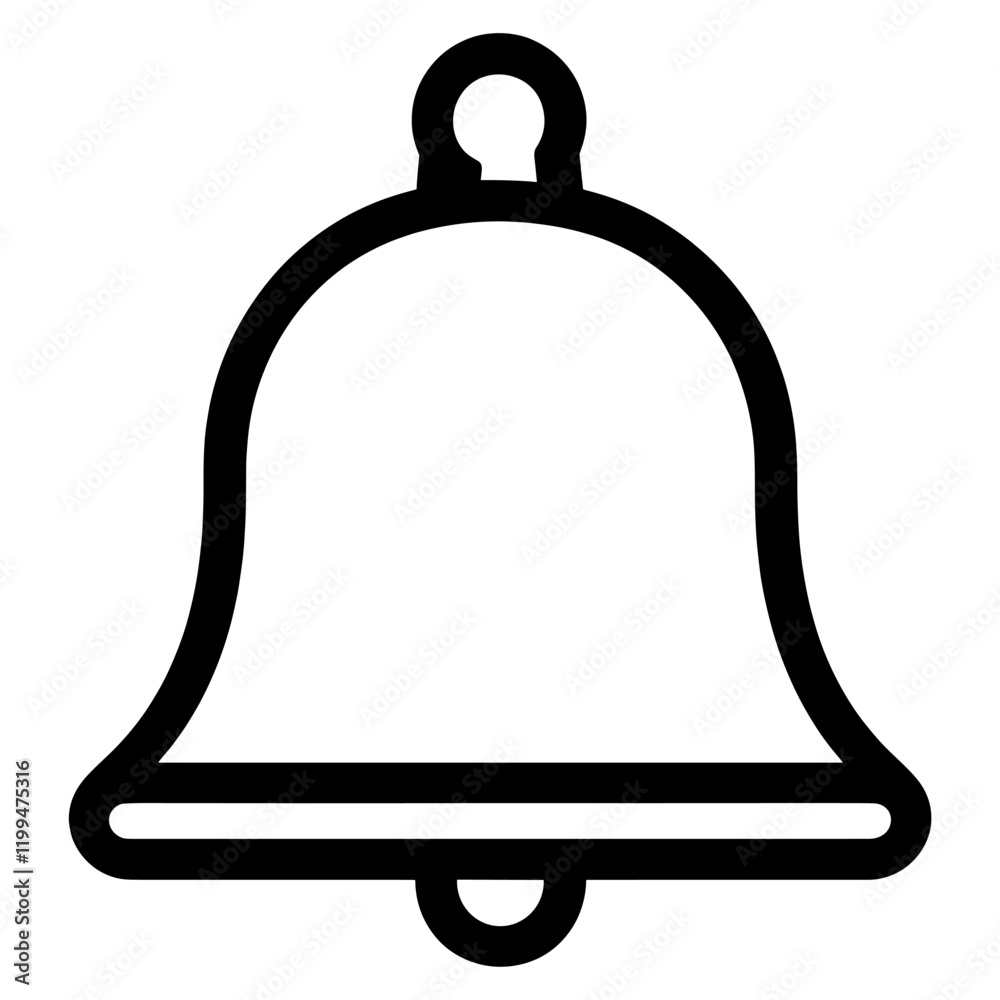 Bell sign icon simple notification illustration vector Bell sign icon simple notification illustration vector