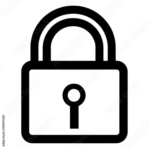 Lock sign icon illustration security padlock vector