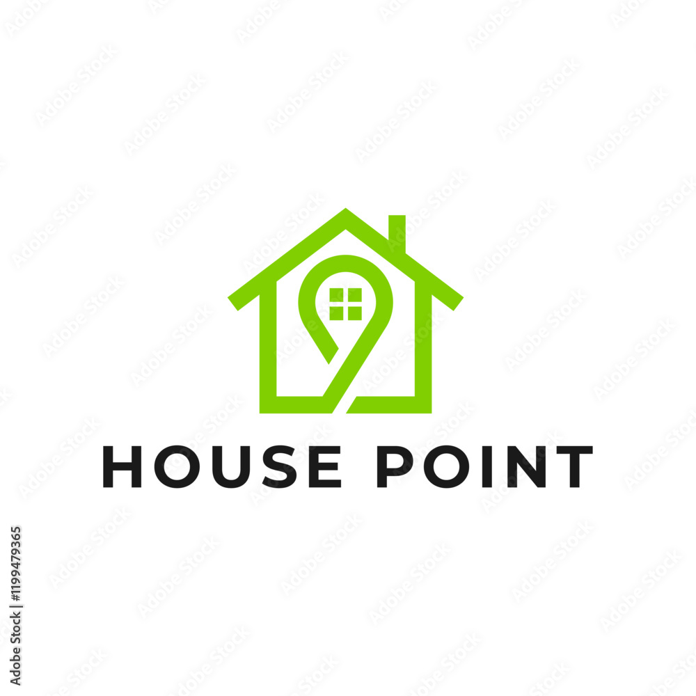 House point logo design vector template. Pin icon with home combination. . House point logo design vector template. Pin icon with home combination. .